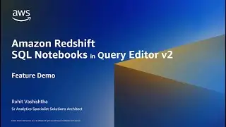 SQL Notebooks in Amazon Redshift Query Editor V2 | Amazon Web Services