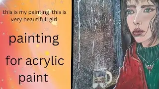 Beautiful Girl Watching Rain | Emotional Painting Art🎨🌧️