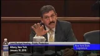 Senator Robach questions Anthony Annucci at the Public Protection Budget Hearing