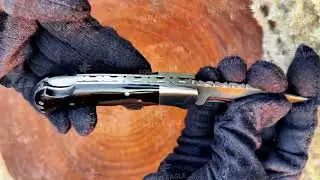 Full Resin Folding Knife - 15N20 Copper High Carbon Steel