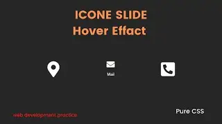 Icon slide On Hover with HTML and CSS || How To Create Attractive Icons - web development  project