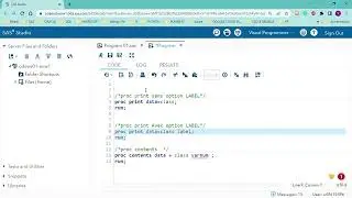 PROC PRINT avec l'option LABEL | SAS