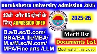 kurukshetra university ug/pg admission 2025|Kuk University admission|kuk  University admission 2025