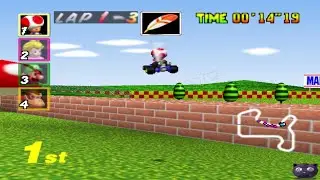 Mario Kart 64 ITEM BLAST | Mario Raceway Feather Shortcut 2 | Romhack/Mod