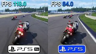 RIDE 6 - PS5 vs PS5 PRO 120hz VRR Frame Rate Comparison