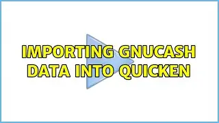 Importing GnuCash data into Quicken