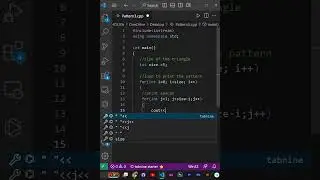 Right triangle Pattern program in C++ | Pattern 3 #shorts #viral