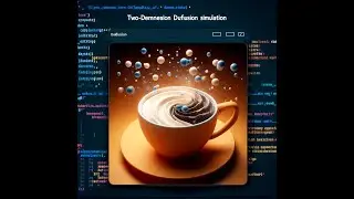 Two dimensional diffusion Process | Simulation of Mixing of Cream Particles in a cup of coffee Part4