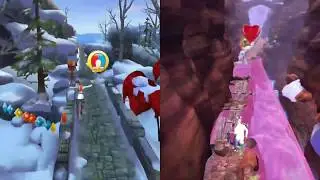 Temple Run 2 Frozen Shadows VS Winter Wasteland