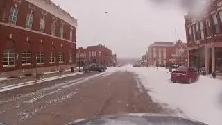 Victure GoPro type camera ride through Guthrie, OK of Snow 2/14 /21
