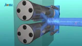 Biodegradable plastics twin screw modified granulation line.3D analog video.