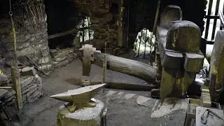 Digital Demonstration #21 - Fritz Bramsteidl forging with a water-powered trip hammer.