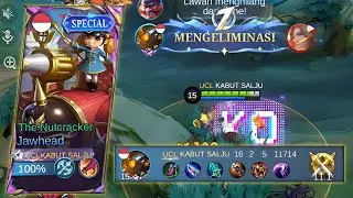 16 Kill ‼️ Jawhead Jungler Sekali Tabrak Lawan Mati - Gameplay Jawhead - Mobile Legends Bang Bang