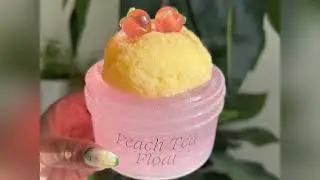 How to Make Peach Tea Float Slime (DIY Jelly Texture from Macarons Slime)
