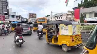 Mahabubnagar | Palamuru New Clock Tower, Gadiyaram Chowrastha Busy Traffic