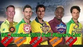IPL Auction 2020 | All Team Player List