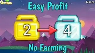HOW TO PROFIT WITH 1WL GROWTOPIA 2020 | WITH FARMING!! | EASY PROFIT!! #Growtopia Profit 5