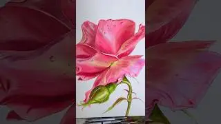 Watercolor Rose: Realistic Petals Technique