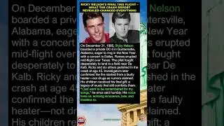 Ricky Nelson&rsquo;s Final 1985 Flight &ndash; What the Crash Report Revealed Changed Everything5