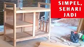 CARA MEMBUAT MEJA KOMPOR KAYU || MINIMALIS