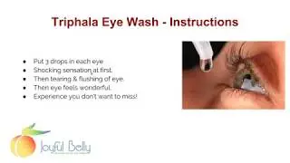 How to Do Triphala Eye Wash & Why