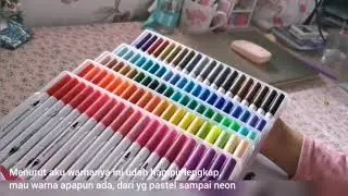 Review 100 double head coloured brushpen
