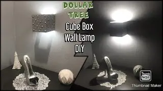 Dollar Tree wall lamp diy / night light ideas / spotlight / glam home decor lamp diy / box wall lamp