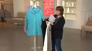 Denim & Co. Active Rib Knit Button Front Long Sleeve Jacket with Jill Bauer