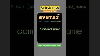 man command explained with syntax and usage : Linux Command man #SudoIt