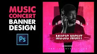 How to Design Music Concert Banner for Social Media in Photoshop