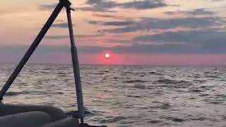 Green Bay Wisconsin Sunset Boat Rental 4K