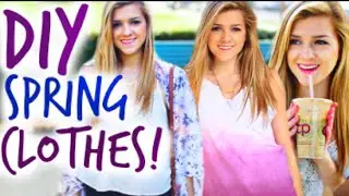 DIY Spring Clothes for School! Tumblr Inspired T Shirts & Kimono