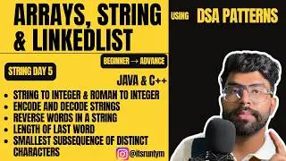 L11. Strings - String Conversions & Word Problems || JAVA C++|| Master DSA - Beginner to Advance