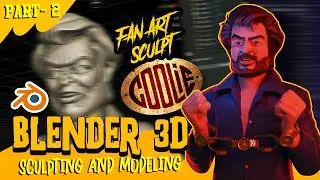 Blender 3D  sculpting -Tamil | coolie Rajini Sculpt Stylized version - Part 2