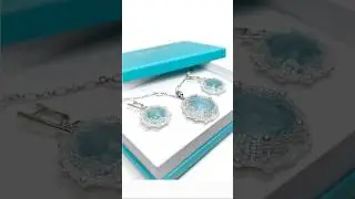 Рина Меженина Комплект Жемчужные льдинки #handcrafted #aquamarine #gemstonejewelry #beadedearrings