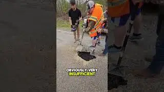 ❗How is this even legal🤯 #roads #potholes #repair