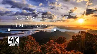 Sunrise Time lapse| 4k UHD Relaxing music| Hush Tunes