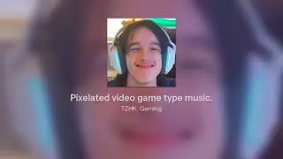 Pixelated video game type music.
