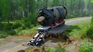 Impossible 100 Ton Heavy Haul River Crossing Challenge