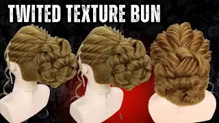 Twisted texture wedding bun hairstyle/ hairstyle for reception day occasion / texture bun 