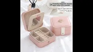 O-Kay Jewelry Storage Box Zipper Portable Travel Jewelry Box Velvet Jewelry Organizer