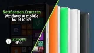 Notification Center in WIndows 10 mobile build 10149