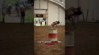 A fall from a while ago #horse #equestrian #barrelracing #fails