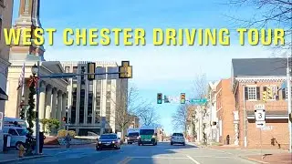 West Chester Pennsylvania Driving Tour. High St to University of West Chester to Marshall Street.