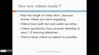 Video based Self Learning modules