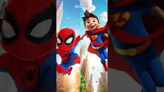 Friendship Triumphs: Spider-Kid & Super-Kid Unite! #MagicalHeroes #UnityIsStrength #KidsTales