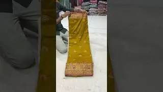 A very beautiful pure pasmina silk yellow colour Sarees #youtube #trending #shorts #saree #new ￼