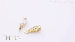 Marquise CZ Stone Silver Charm Pendant