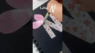 Letter N #ytshorts #ytshorts #diy #artscraft #flowerart #youtube #craft #flowerpainting #art #flower