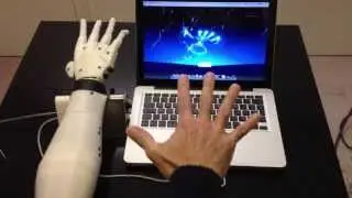 InMoov hand controlled by Leap Motion